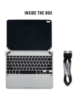 Brydge iPad 12.9" (inches) Snap-On Wireless Keyboard & Magnetic Cover BRYDGE BRY6021-D - Silver  - Image 4