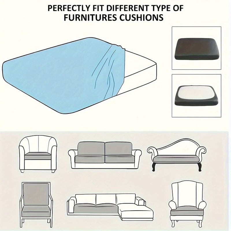 1pc Deep Gray 2 Seater Banana Leaf Jacquard Sofa Cover Anti Scratch Non Slip Protect Seat Cover - Image 4