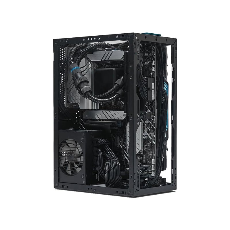 SSUPD Meshroom S V2 Mini-ITX Gaming PC Case (SFF), Full Mesh Panel with PCIE 5.0 Riser Cable, Compatible ATX MB/RX9070/5090/280mm AIO, USB Type-C (Black Variant B) - Image 5