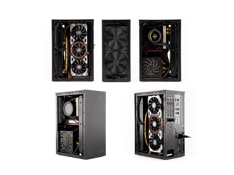 SSUPD Meshroom S V2 Mini-ITX Gaming PC Case (SFF), Full Mesh Panel with PCIE 5.0 Riser Cable, Compatible ATX MB/RX9070/5090/280mm AIO, USB Type-C (Black Variant B) - Image 2