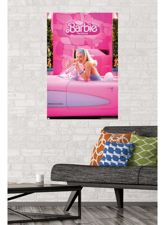 Trends International Mattel Barbie The Movie - Barbie Car Wall Poster - Image 1