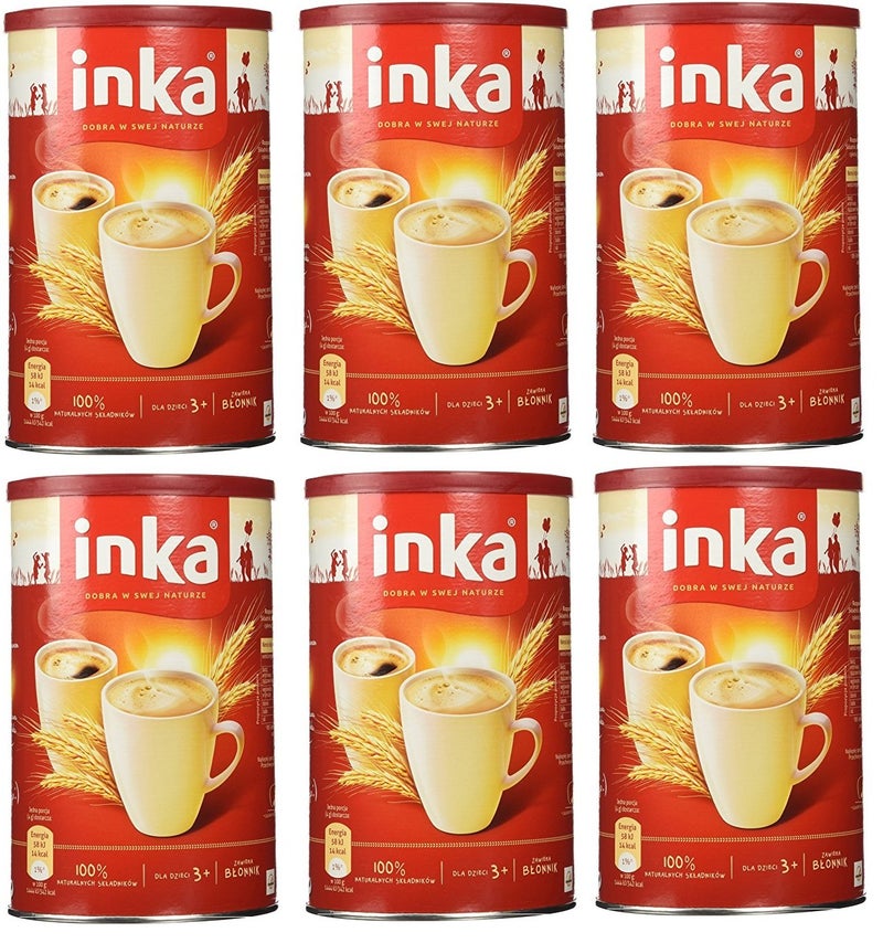 INKA Roasted Grain Coffee Kawa Zbozowa Pack of 6 - 200 Gram Cans