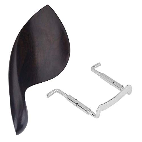 Jiayouy Violin Ebony Chin Rest with Standard Bracket for 1/4 Violin - Center Mount - Image 4