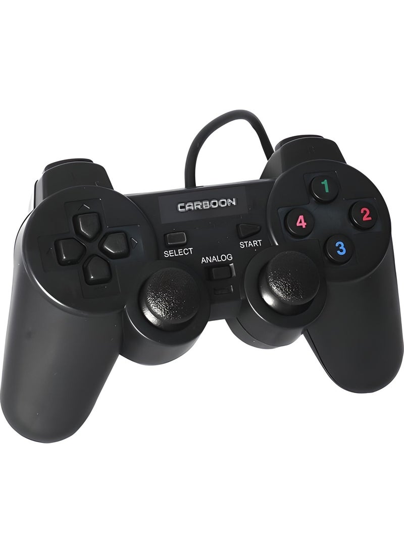 Carboon USB Gamepad Joystick Double Vibration Analog Game Handle  - Image 1