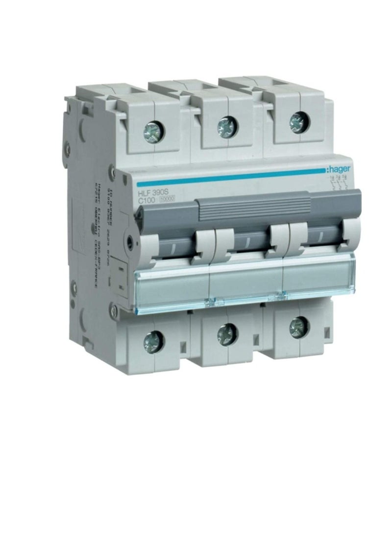 HAGER Miniature circuit breaker Three Pole 100A 10KA TP MCB HLF390S(oldNM384)  - Image 3