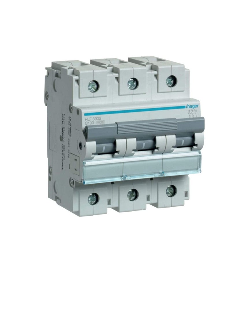 HAGER Miniature circuit breaker Three Pole 100A 10KA TP MCB HLF390S(oldNM384)  - Image 2