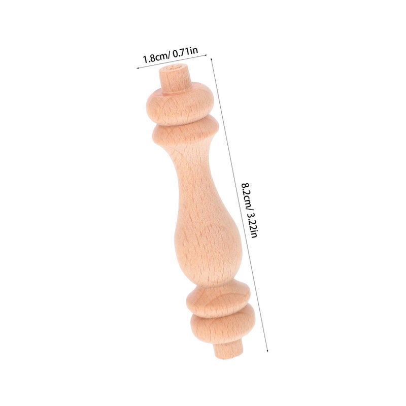 10pcs Unfinished Hardwood Finial Balusters for Stair Railing DIY Repair Vintage Roman Column Spindles - Image 3