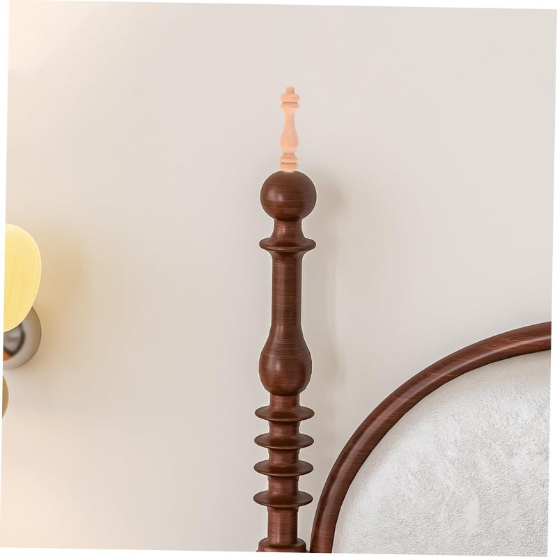 10pcs Unfinished Hardwood Finial Balusters for Stair Railing DIY Repair Vintage Roman Column Spindles - Image 5