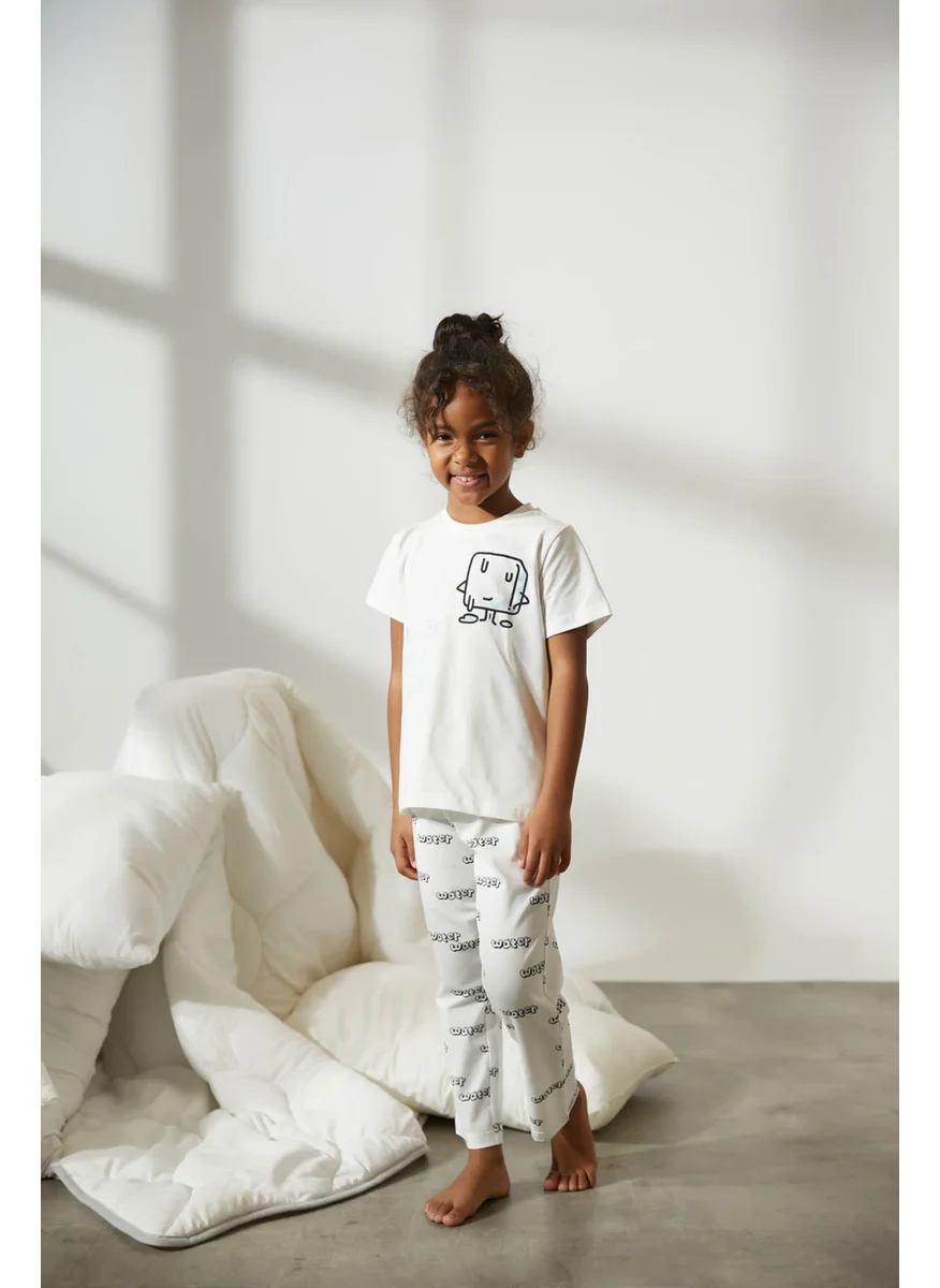 Hays Girls Cotton Short Sleeve Long Pajama Set