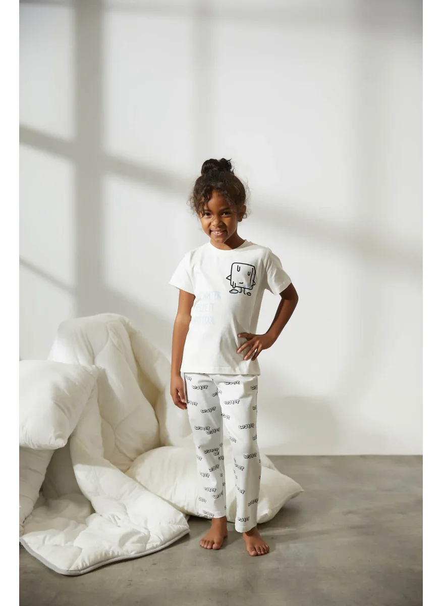 Hays Girls Cotton Short Sleeve Long Pajama Set