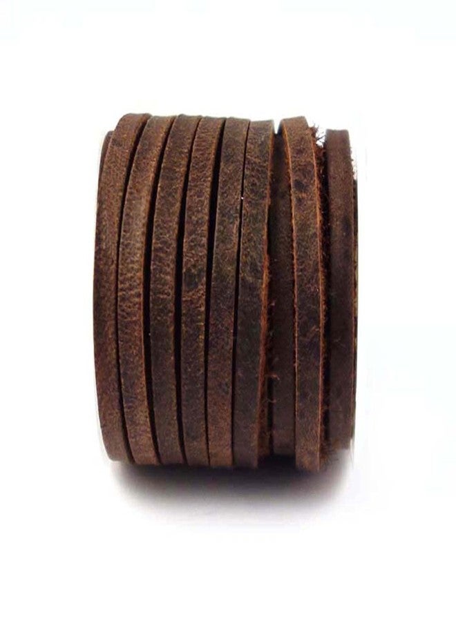 Cords Craft 3mm Genuine Flat Leather Lacing, Flat Top Grain Latigo Leather Lace, 5 Meters 1.5~1.8mm Thick, Matte Finish (Dark Brown) - Image 5