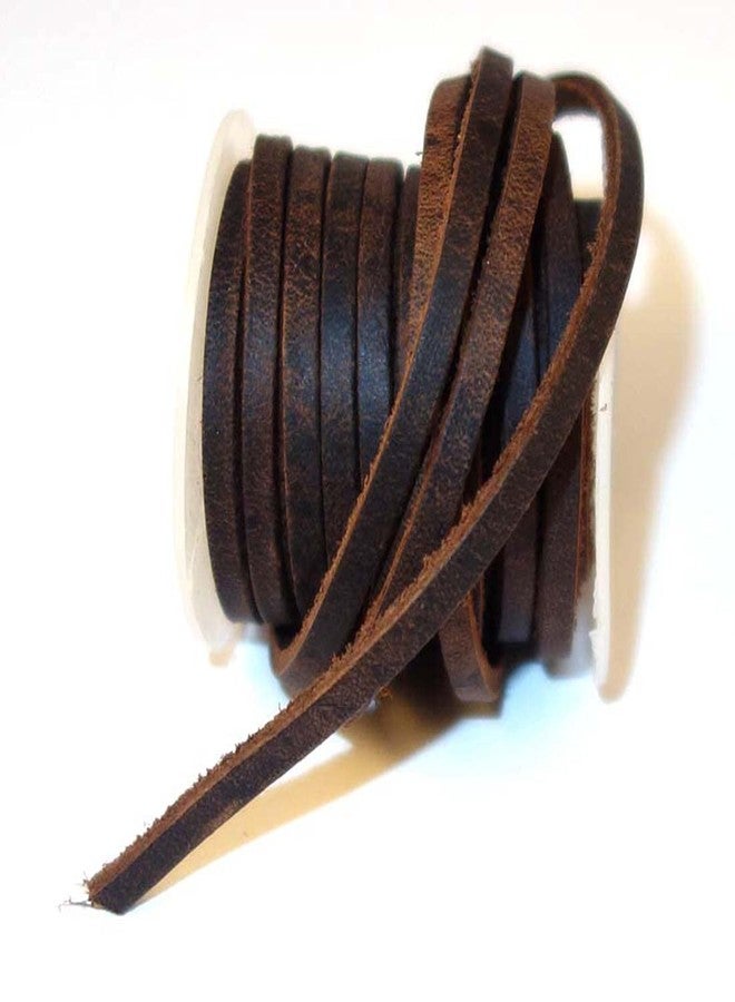 Cords Craft 3mm Genuine Flat Leather Lacing, Flat Top Grain Latigo Leather Lace, 5 Meters 1.5~1.8mm Thick, Matte Finish (Dark Brown) - Image 4