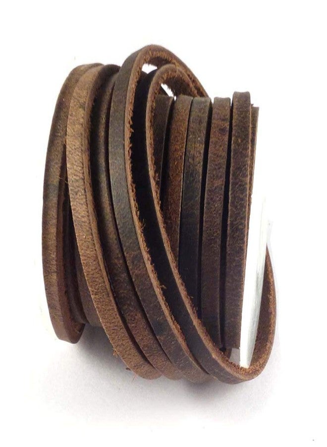 Cords Craft 3mm Genuine Flat Leather Lacing, Flat Top Grain Latigo Leather Lace, 5 Meters 1.5~1.8mm Thick, Matte Finish (Dark Brown) - Image 3