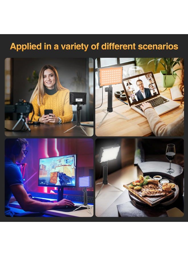 EMART 60 LED Continuous Portable Photography Lighting Kit for Table Top Photo Video Studio Light Lamp with Color Filters - 2 Packs - Image 2