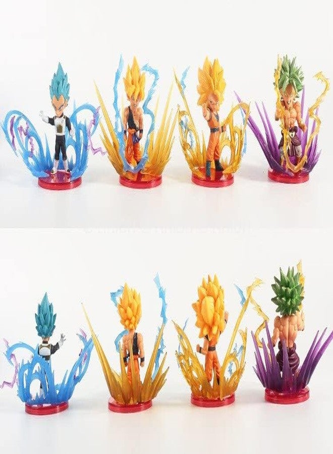 Abelestore Action Figure- Miniature Toy Figure (Doll) Special Edition for Car Dashboard, Decoration, Cake, Office Desk & Study Table (Pack of 1) (Goku Set-2) - Image 1