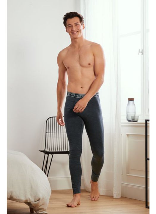 Men 1 Piece Heather Underpants, Dark Grey