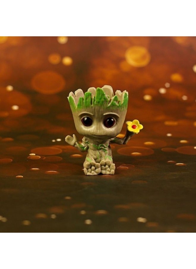 Generic - Guardians Of The Galaxy Groot Cute Little Tree Man Fleshy Flower Potted Animation Peripheral Table Game Hand-made Toy-Color:Little Tree Man Raise Hands - Image 1