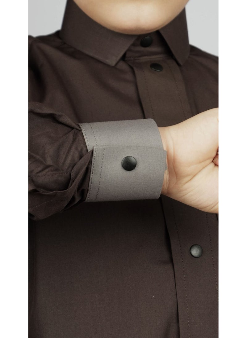 Sadaf Saudi Thobe for children from Size 32 to 40 - Image 3