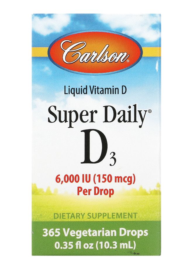 سوبر دايلي D3 150 ميكروغرام (6000 وحدة دولية) 0.35 أونصة سائلة (10.3 مل)