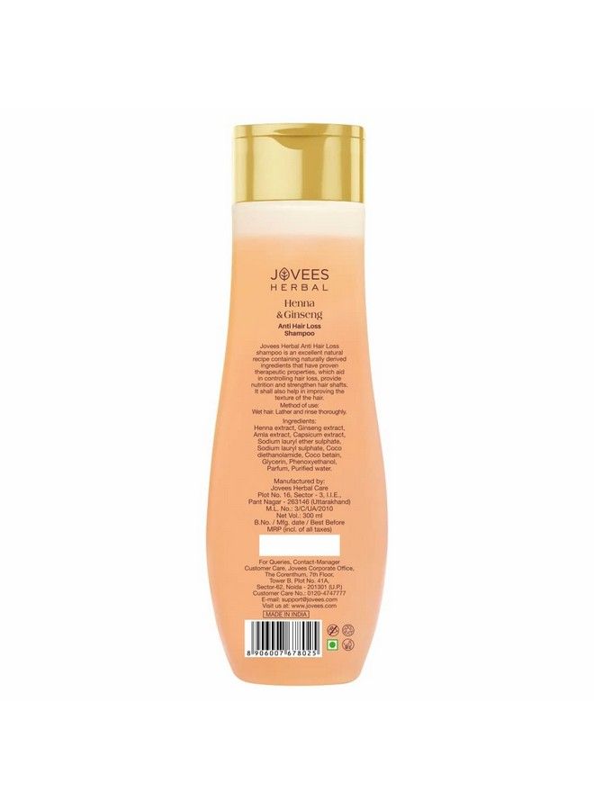 Jovees Henna & Ginseng Anti Hair Loss Shampoo 300 Ml - Image 3