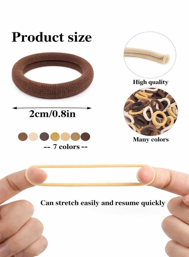 Frescorr (200 pcs) Baby Hair Ties | Soft No-Damage Premium Elastic Mini Rubber Bands for girls | Strong Stretch Ponytail Holders | Daily Use Hair Accessories | (100 Brown &100 Black) - Image 2