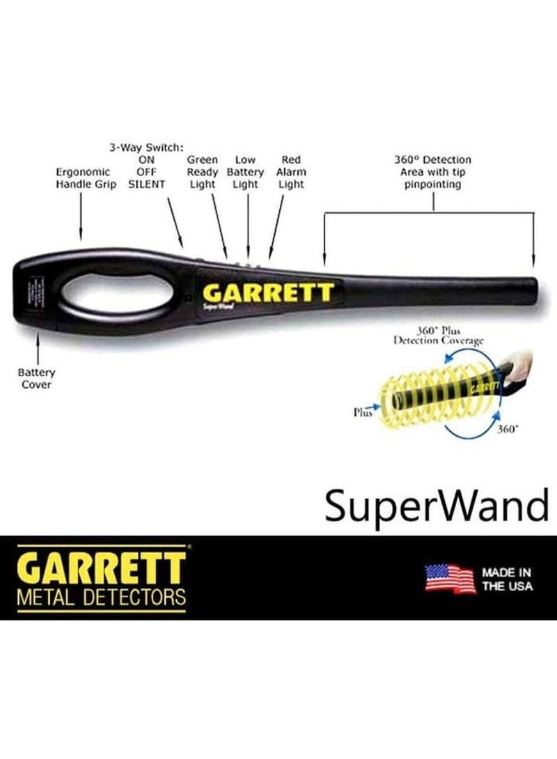 Garrett Handheld Security scanner Metal Detector Superwand , Made in USA - Image 3