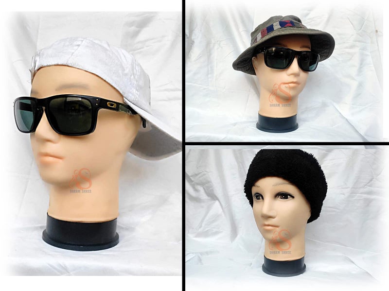 SOHAM SHREE ® : MALE Head Mannequin - Men Head Dummy - Display Stand Hair Wig - Cap - Face for Sunglasses - Eye Glasses Holder - Hat Display Model Stand - 11 Inch Size (Skin Color) - Image 2
