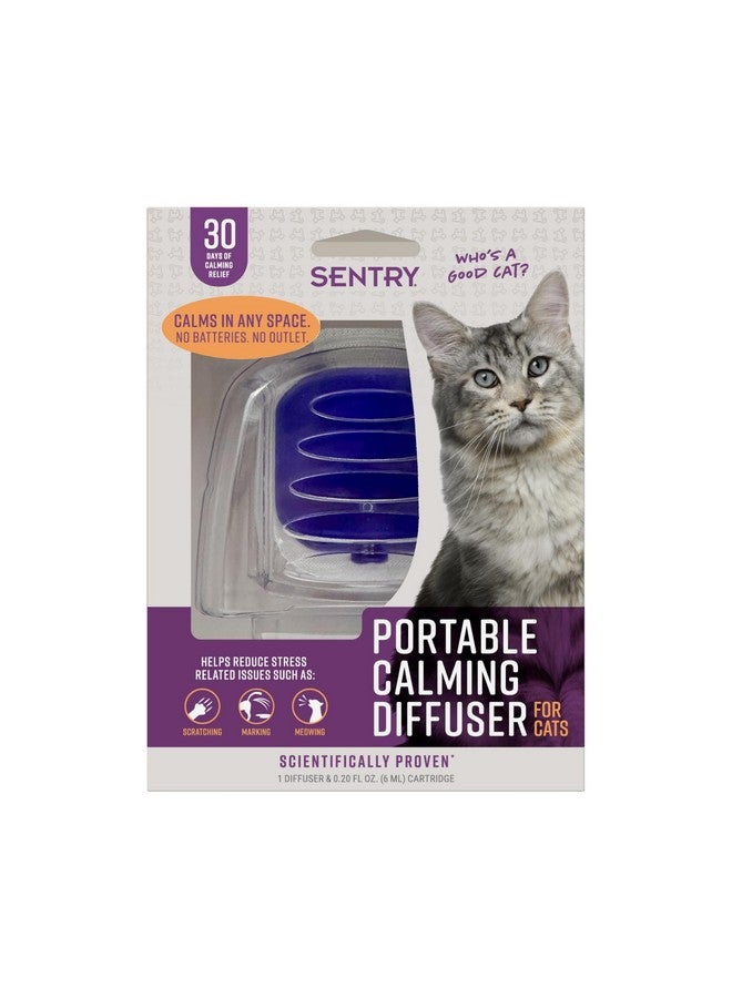 Sentry Behavior Portable Calming Diffuser for Cats, Reduces Stress and Bad Behavior with Calming Pheromones, Easy-to-use Portable Design, 30 Day Release - Image 1