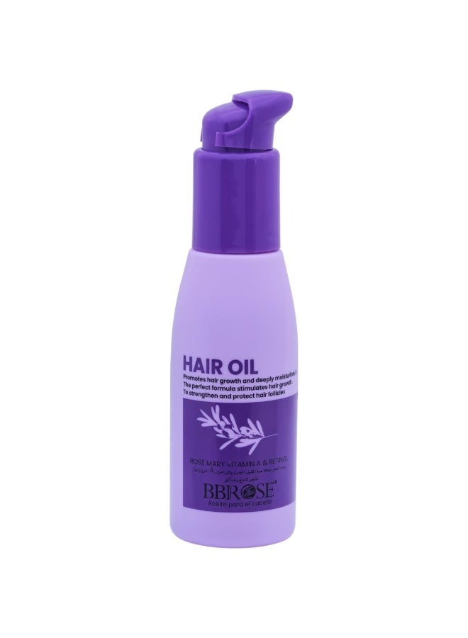 BBROSE Rosemary Vitamin A & Retinol Hair Oil (100ml) | Strengthens Hair & Reduces Hair Fall | Promotes Growth & Enhances Thickness | Controls Frizz, Adds Shine & Nourishes Scalp | Lightweight & Non-Greasy - Image 2