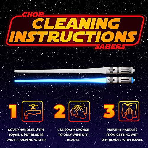 ChopSabers Lightsaber Led Light Up Chopsticks (3 Pairs, Red Green Blue) - Image 5