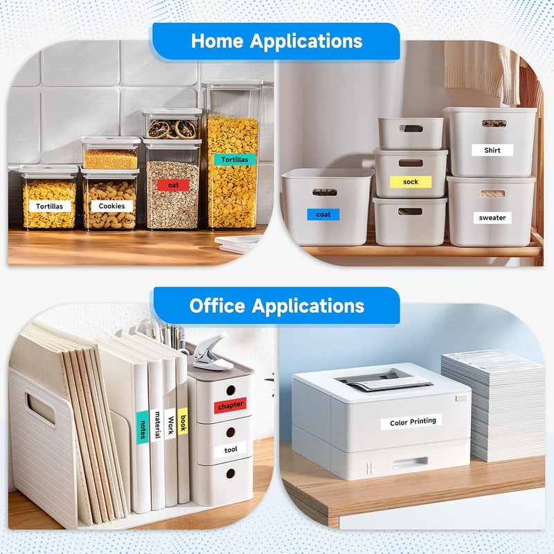 لايبل أوريسون عبوات إعادة تعبئة LetraTag 91332 S0721620 شريط بلاستيكي متوافق مع آلة وضع العلامات DYMO LT100H LT100T بلس، أسود على أصفر 1/2 بوصة × 13 قدم 12 مم × 4 م، 5 عبوات - Image 5