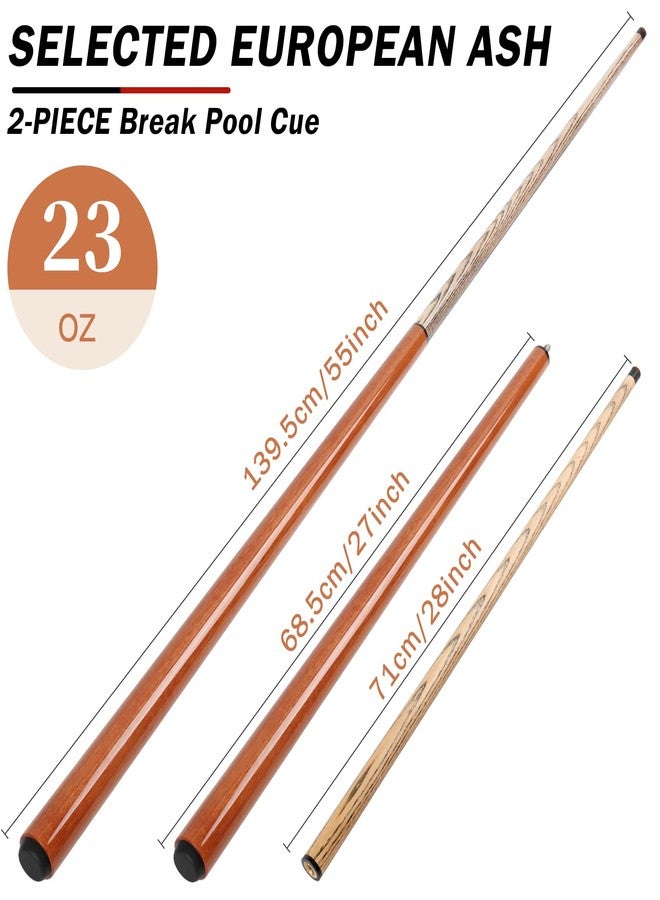 IIQ 21oz 23oz Break Stick Heavy Hitter Breaking Pool Cue Stick Black (Brown 23oz) - Image 5