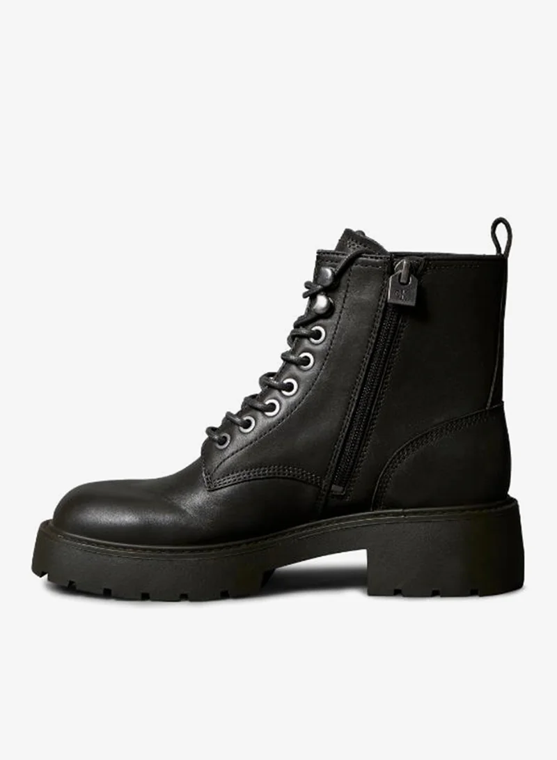 Calvin Klein Jeans Chunky Lace Up Zip Boots