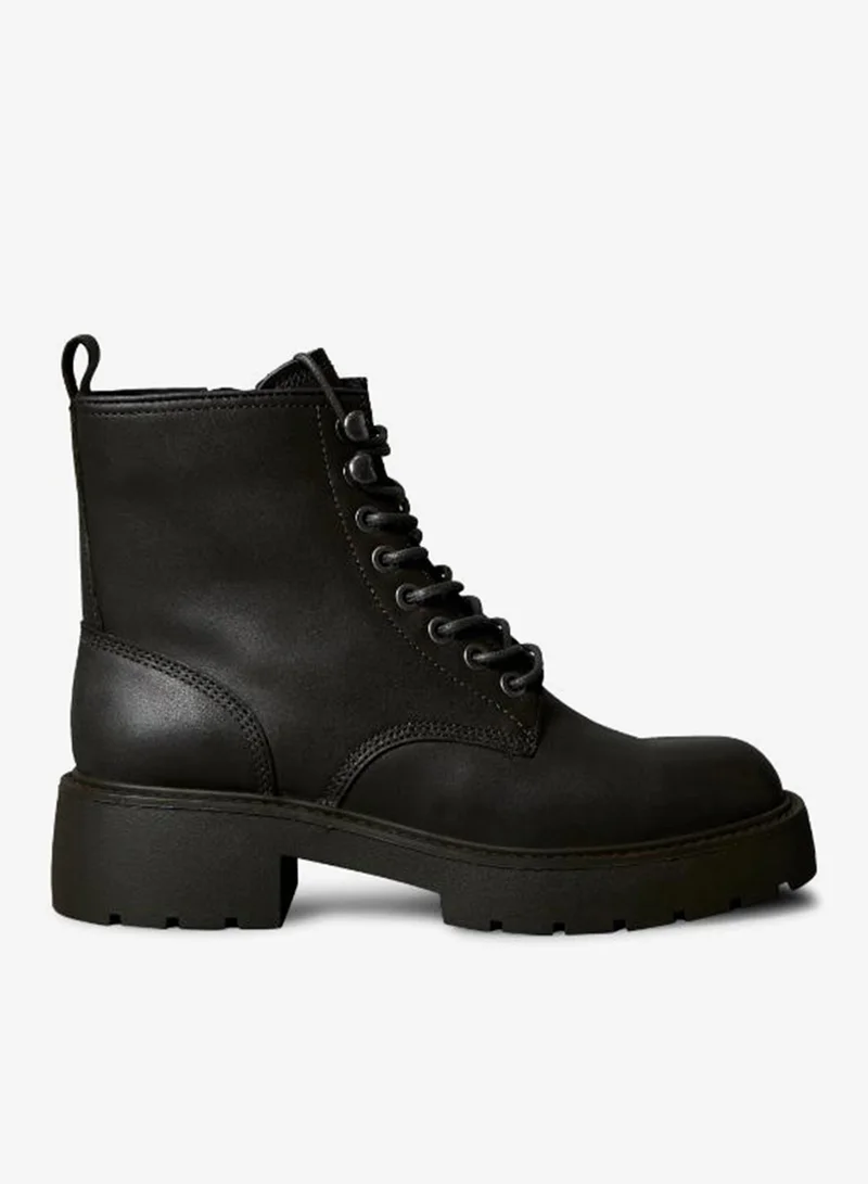 Calvin Klein Jeans Chunky Lace Up Zip Boots