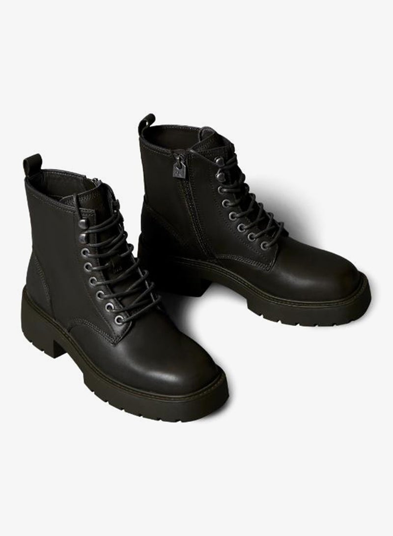 Calvin Klein Jeans Chunky Lace Up Zip Boots - Image 3