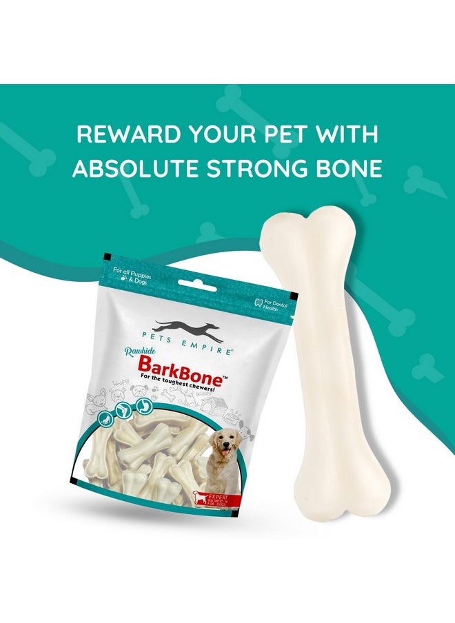 Pets Empire - Rawhide Pressed Chew Dog Bone Pack 4 Inches, Chewy Dogs Training And Feeding Treats, Crunchy Chew Calcium Bones, Pet Haddi Treat For Dogs, Pups, Puppies - 500G - Image 1