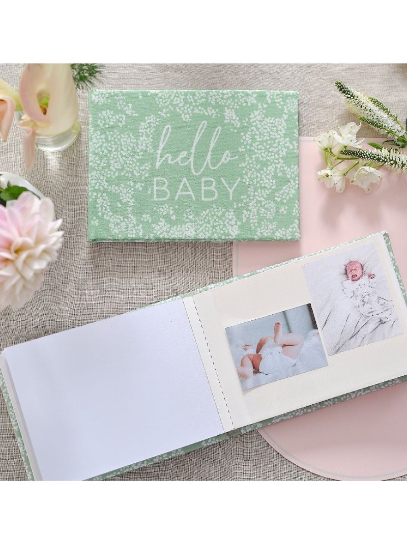 Ginger Ray Ginger Ray Linen Hello Baby Photo Album for Baby Memories and Keepsakes  - Image 2