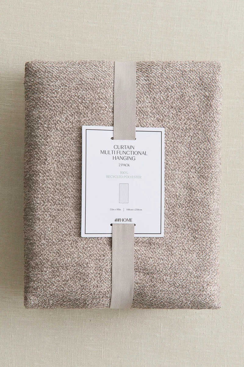 H&M 2-pack bouclé curtain lengths