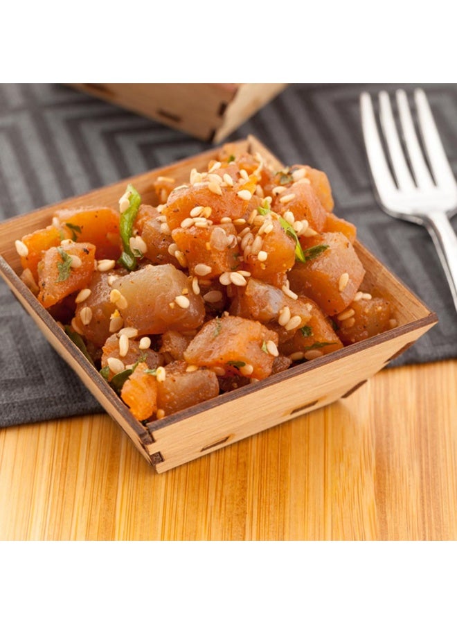 Restaurantware 1.5 Ounce Appetizer Cups, 100 Square Mini Dessert Cups - Durable, Disposable, Bamboo Tasting Bowls, Sustainable, For Snacks And Samples - Image 3