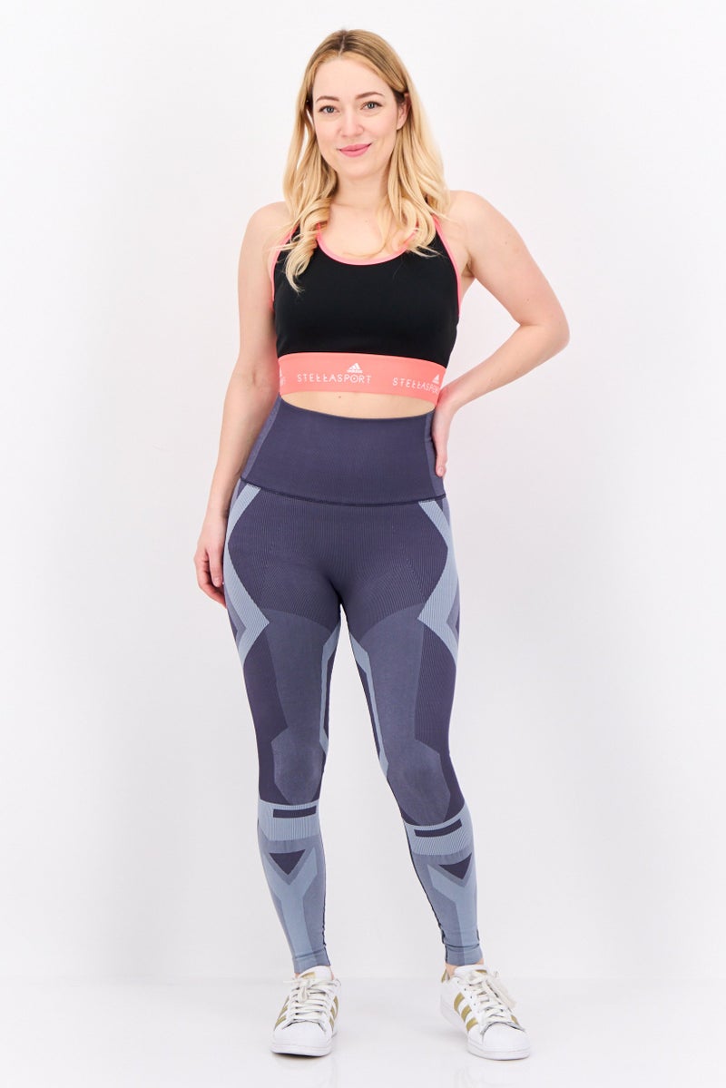 Adidas Women Sportswear Fit Training Leggings, Slate Blue/Grey - Image 4