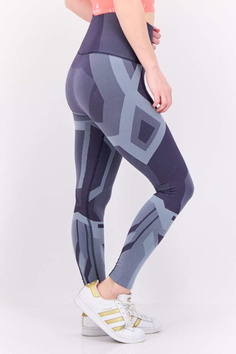 Adidas Women Sportswear Fit Training Leggings, Slate Blue/Grey - Image 3