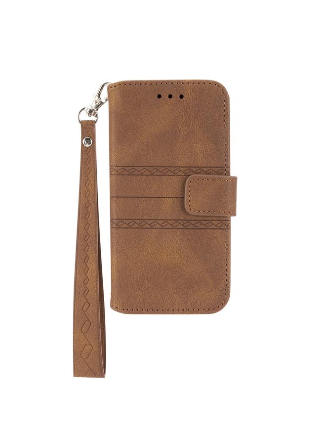 S-TOP Case For Redmi 14C 4G Embossed Stripes Skin Feel Leather Phone Case - Image 2