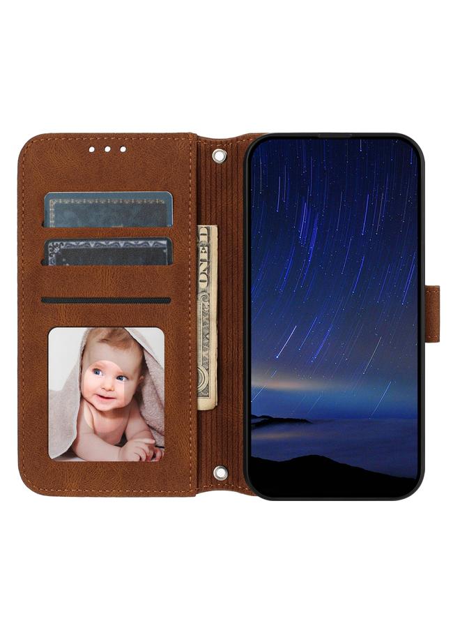 S-TOP Case For Redmi 14C 4G Embossed Stripes Skin Feel Leather Phone Case - Image 4