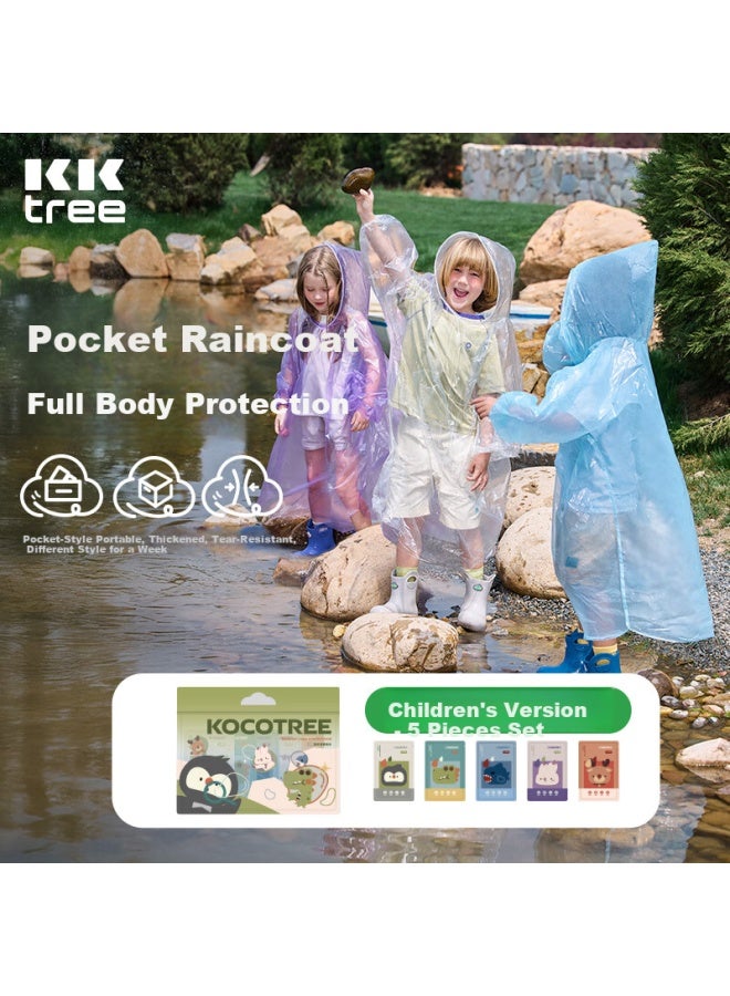 Kocotree Kk Tree Kids Disposable Thickened Compressed Portable Long Raincoat School Anti-storm Adult And Kids Version