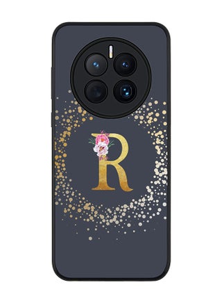 Rugged Black edge case for Huawei Mate 50 Slim fit Soft Case Flexible Rubber Edges TPU Gel Thin Cover - Custom Monogram Initial Letter Floral Pattern Alphabet - R (Grey) - pzsku/ZEC08ACFDE990FFEAB950Z/45/_/1676384709/115536ce-0707-4168-968a-4391e4c908ed