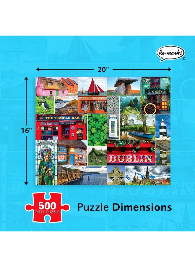 Re-Marks Ireland Country Puzzle 500 Piece Jigsaw Puzzle For All Ages - Image 4