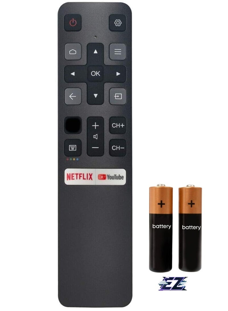 PopZa Basic Replacement IR Remote Control for TCL Android TV, TCL Google TV without Voice Commands with battery - Image 1
