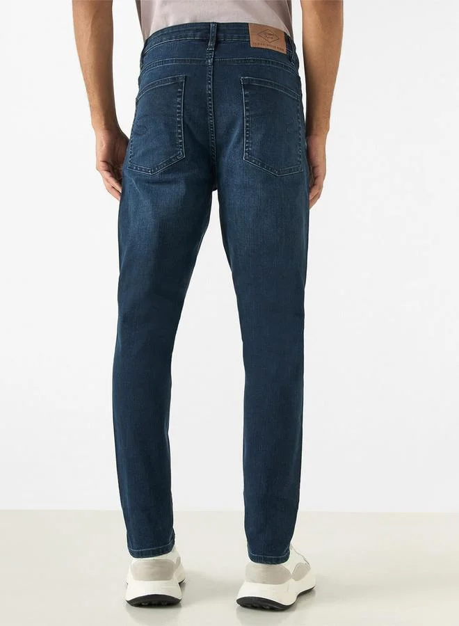 Lee Cooper  Lee Cooper Skinny Fit Mid-Rise Jeans with Pockets for Men | Best Price UAE