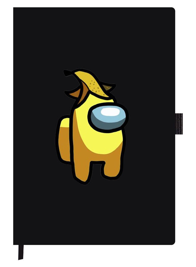 Theodor Designer A5 Thick Black Hardcover Notebook Among Us Banana - Image 1