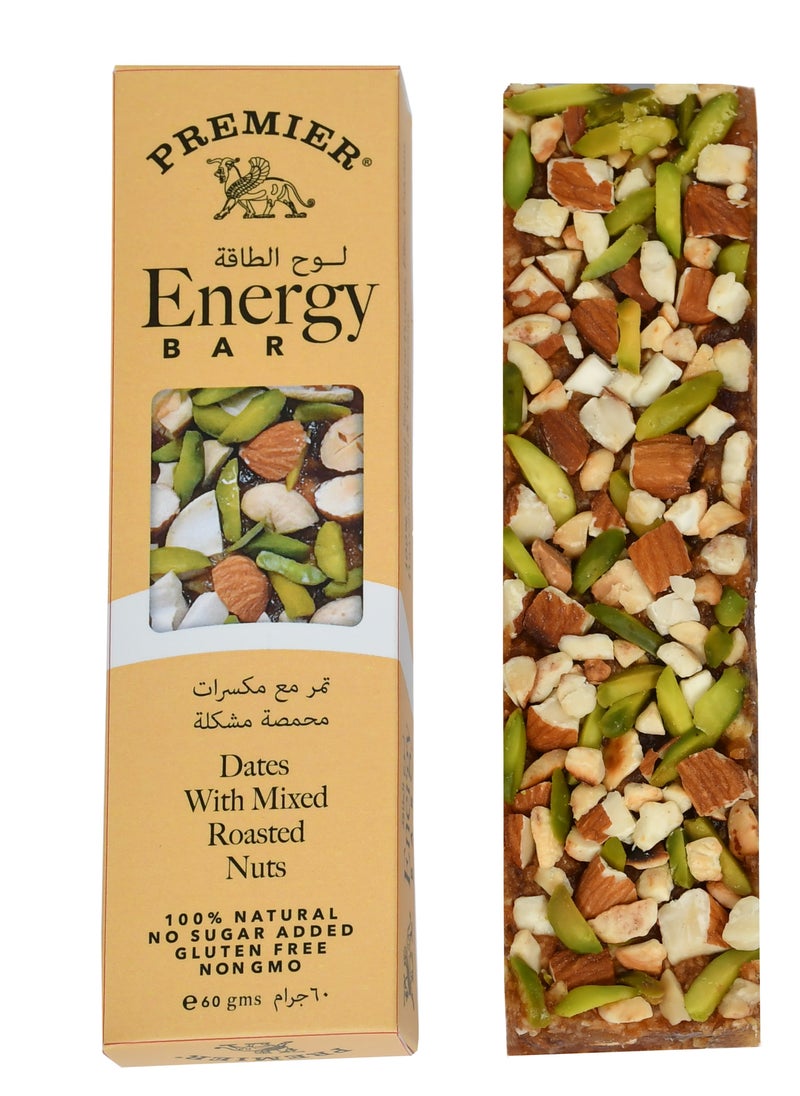 Premier Premier Energy Bar: Dates With Mixed Roasted Nuts 60g x 12 Pcs  - Image 1
